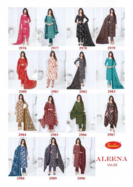 Baalar aleena vol-29 sandhya dress materials wholesale